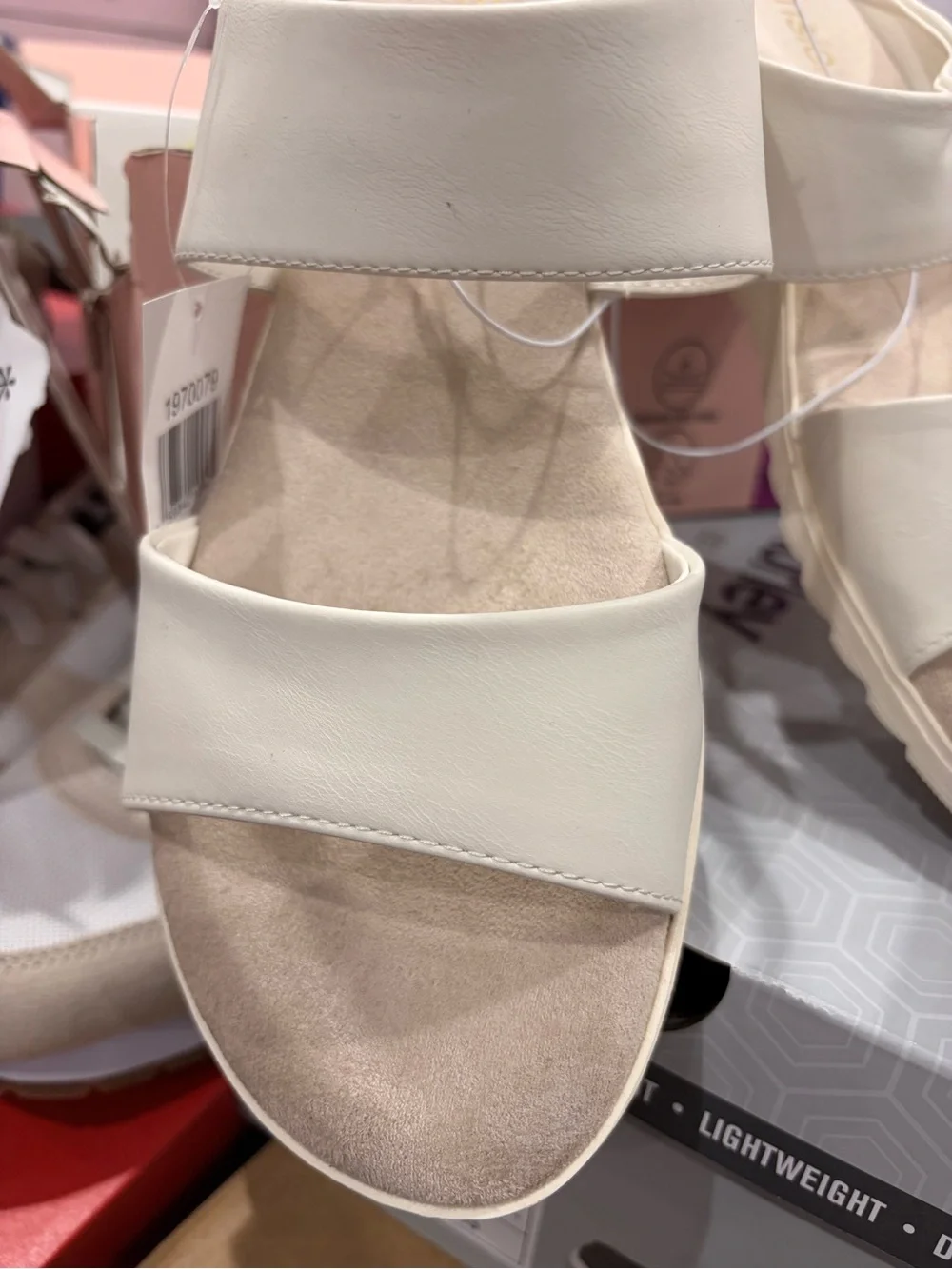 Kensie Cream Double-Strap Slide Sandals for Women new
